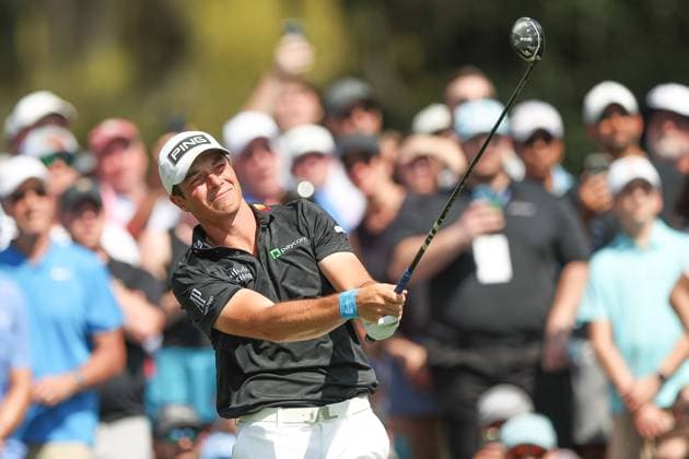 PGA, Golf Herren Golf 2024: THE PLAYERS Championship MAR 15 March 15, 2024: Viktor Hovland hits his tee shot on the 6th hole during the second round of THE PLAYERS Championship at TPC Sawgrass in Ponte Vedra, FL. Gray Siegel CSM (Credit Image: Â Gray Siegel Cal Media) Ponte Vedra Florida United States of America EDITORIAL USE ONLY Copyright: xx ZUMA-20240315_zma_c04_070.jpg GrayxSiegelx csmphotothree242557