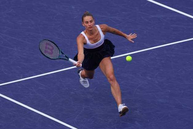 Marta Kostyuk of Ukraine in action BNP Paribas Open, Tennis, Day 10, Indian Wells Tennis Garden, California, USA - 15 Mar 2024  Copyright: xEllaxLing Shutterstockx 14386186ar