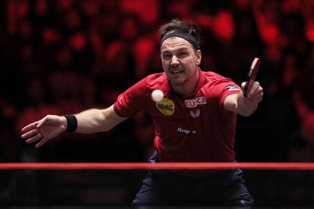 Bilder des Jahres 2024, Sport 03 März Sport Themen der Woche KW11 Sport Bilder des Tages SINGAPORE, SINGAPORE - MARCH 15: Timo Boll of Germany competes in the Men s Singles Quarterfinal match against Liang Jingkun of China on day five of the WTT Singapore Smash 2024 at Singapore Sports Hub on March 15, 2024 in Singapore.  Copyright: xVCGx 111485790158
