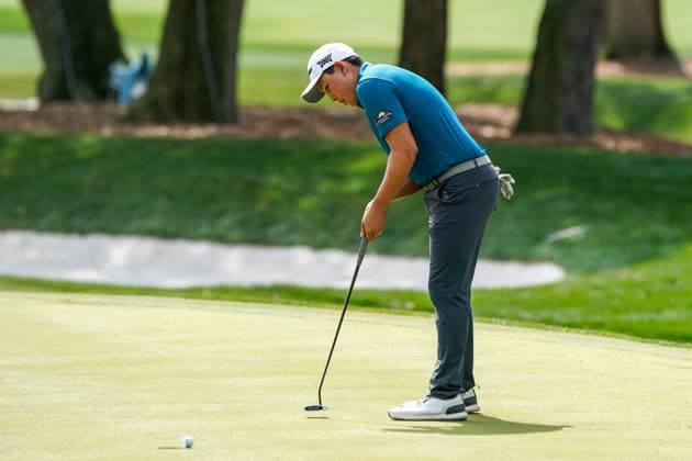 March 16, 2024, Ponte Vedra Beach, Florida, United States: DYLAN WU (USA) putts the 9th green during the third round at the 2024 PLAYERS Championship at TPC Sawgrass. Ponte Vedra Beach United States - ZUMAw109 20240316_fap_w109_002 Copyright: xDebbyxWongx