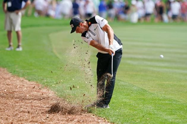 March 16, 2024, Ponte Vedra Beach, Florida, United States: VIKTOR HOVLAND (NOR) hits out of the rough on the 18th hole during the third round of the 2024 PLAYERS Championship at TPC Sawgrass. Ponte Vedra Beach United States - ZUMAw109 20240316_fap_w109_012 Copyright: xDebbyxWongx
