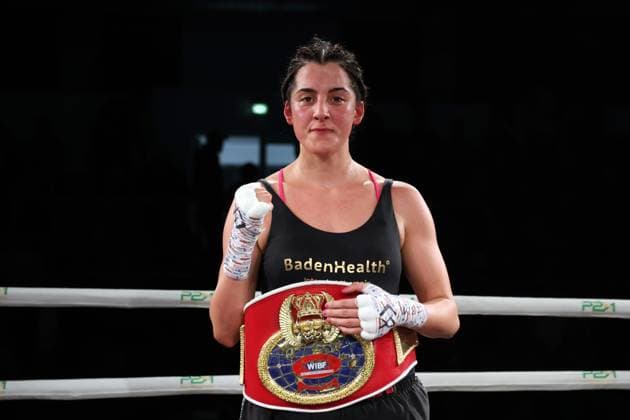 Bilder des Jahres 2024, Sport 03 März Sport Themen der Woche KW11 Sport Bilder des Tages Boxen: P2M Box-Promotion, Stralsund boxt !, Stralsund, 16.03.2024 WIBF-Weltmeisterschaft: Dilar Kiskyol (GER) - Marisa Gabriela Nunez (ARG) Stralsund *** Boxing P2M Box Promotion, Stralsund boxing , Stralsund, 16 03 2024 WIBF World Championship Dilar Kiskyol GER Marisa Gabriela Nunez ARG Stralsund