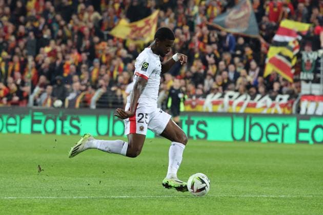 Mohamed-Ali CHO (OGC Nice) lors du match RC Lens - OGC Nice, Ligue 1, stade Bollaert-Delelis, le 16 mars 2024 FOOTBALL : RC LENS vs NICE - LIGUE 1 - 16 03 2024 LaurentSanson Panoramic 