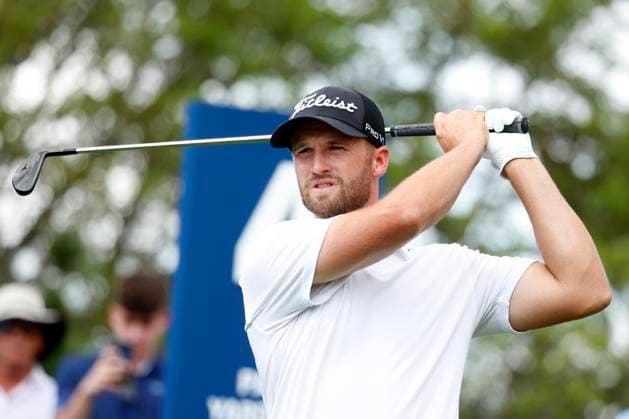 PONTE VEDRA BEACH, FL - MARCH 16: PGA, Golf Herren golfer Wyndam Clark plays his tee shot on the 4th hole during the third round of The Players Championship on March 16, 2024, at TPC Sawgrass in Ponte Vedra Beach, Florida. (Photo by Brian Spurlock Icon Sportswire) GOLF: MAR 16 PGA THE PLAYERS Championship EDITORIAL USE ONLY Icon2403162