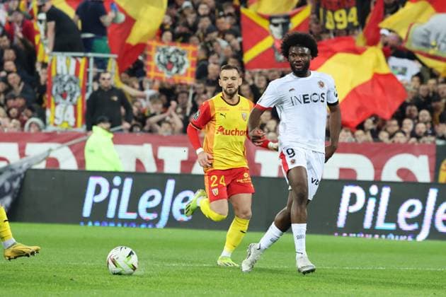 Terem MOFFI (OGC Nice) lors du match RC Lens - OGC Nice, Ligue 1, stade Bollaert-Delelis, le 16 mars 2024 FOOTBALL : RC LENS vs NICE - LIGUE 1 - 16 03 2024 LaurentSanson Panoramic 