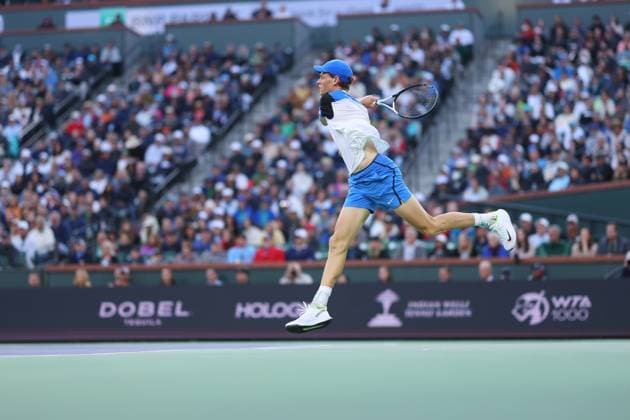 Carlos Alcaraz (Spa) defeated Jannik Sinner TENNIS : Indian Wells 2024 - 16 03 2024 AntoineCouvercelle Panoramic 