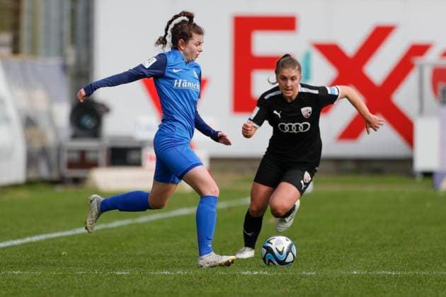 17.03.2024, Hänsch-Arena, Meppen, GER, Fußball, Fußball, 2. Bundesliga, Frauen: SV Meppen vs FC Ingolstadt, Nina Kossen (SV Meppen 10) DFL REGULATIONS PROHIBIT ANY USE OF PHOTOGRAPHS AS IMAGE SEQUENCES AND OR QUASI-VIDEO. Meppen Niedersachsen Germany Hänsch-Arena