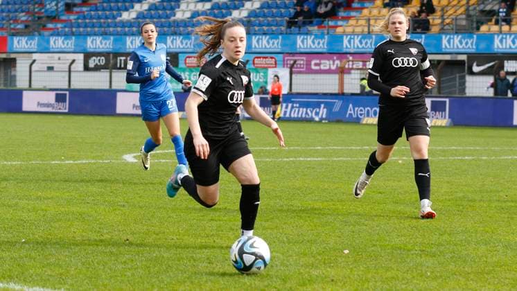 17.03.2024, Hänsch-Arena, Meppen, GER, Fußball, Fußball, 2. Bundesliga, Frauen: SV Meppen vs FC Ingolstadt, DFL REGULATIONS PROHIBIT ANY USE OF PHOTOGRAPHS AS IMAGE SEQUENCES AND OR QUASI-VIDEO. Meppen Niedersachsen Germany Hänsch-Arena