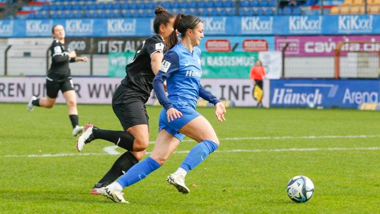 17.03.2024, Hänsch-Arena, Meppen, GER, Fußball, Fußball, 2. Bundesliga, Frauen: SV Meppen vs FC Ingolstadt, Vildan Kardesler (SV Meppen 27) DFL REGULATIONS PROHIBIT ANY USE OF PHOTOGRAPHS AS IMAGE SEQUENCES AND OR QUASI-VIDEO. Meppen Niedersachsen Germany Hänsch-Arena