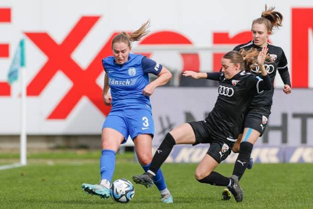 17.03.2024, Hänsch-Arena, Meppen, GER, Fußball, Fußball, 2. Bundesliga, Frauen: SV Meppen vs FC Ingolstadt, Nina Rolfes (SV Meppen 3) DFL REGULATIONS PROHIBIT ANY USE OF PHOTOGRAPHS AS IMAGE SEQUENCES AND OR QUASI-VIDEO. Meppen Niedersachsen Germany Hänsch-Arena