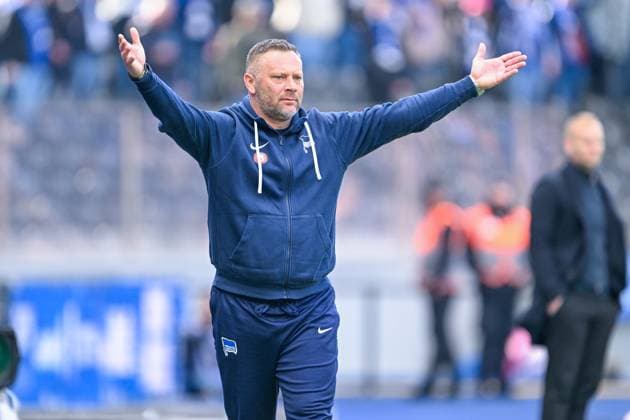 2. Bundesliga - Hertha BSC Berlin - FC Schalke 04 am 17.03.2024 im Olympiastadion in Berlin Trainer Pal Dardai (Hertha BSC Berlin) unzufrieden, enttäuscht, enttaeuscht, niedergeschlagen.