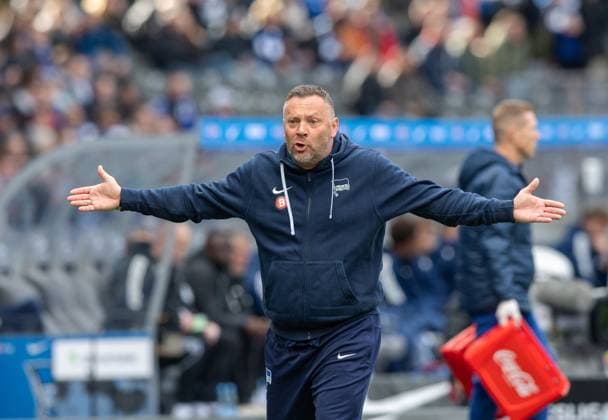 Fussball, Herren, Saison 2023 2024, 2. Bundesliga (26. Spieltag), Hertha BSC - FC Schalke 04, Trainer Pal Dardai (Hertha BSC), 17.03.2024,