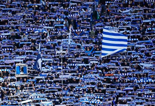 Germany, Berlin, 17.03.2024, Olympic Stadium, Hertha BSC vs FC Schalke 04 - 2. Bundesliga, Hertha Berlin fans Berlin Olympic Stadium Berlin Germany