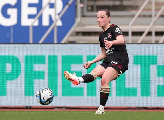 17.03.2024 - Fussball - Saison 2023 2024 - 1. Frauen - Fussball - Bundesliga - 16. Spieltag: 1. FC Nürnberg FCN ( Club ) - SC Freiburg - Sportfoto Zink DaMa - xdaxmax - Vanessa Haim (19, 1. FC Nürnberg FCN ) - Freisteller Einzelbild