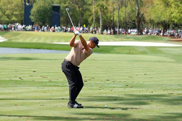 PONTE VEDRA BEACH, FL - MARCH 17: PGA, Golf Herren golfer Xander Schauffele plays his tee shot on the 2nd hole during the final round of The Players Championship on March 17, 2024, at TPC Sawgrass in Ponte Vedra Beach, Florida. (Photo by Brian Spurlock Icon Sportswire) GOLF: MAR 17 PGA THE PLAYERS Championship EDITORIAL USE ONLY Icon24031738