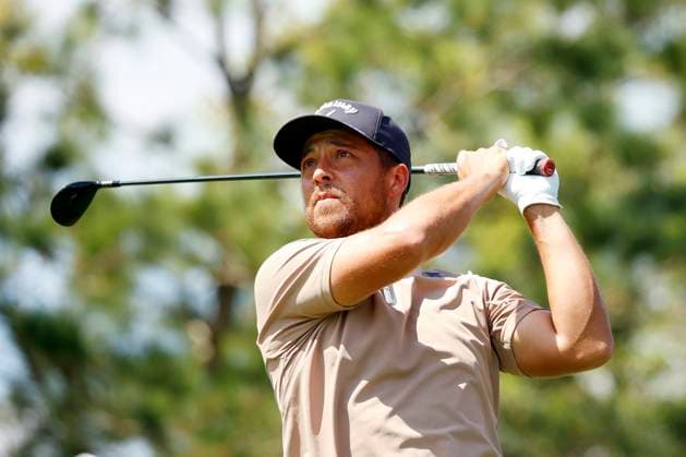 PONTE VEDRA BEACH, FL - MARCH 17: PGA, Golf Herren golfer Xander Schauffele plays his tee shot on the 3rd hole during the final round of The Players Championship on March 17, 2024, at TPC Sawgrass in Ponte Vedra Beach, Florida. (Photo by Brian Spurlock Icon Sportswire) GOLF: MAR 17 PGA THE PLAYERS Championship EDITORIAL USE ONLY Icon24031750