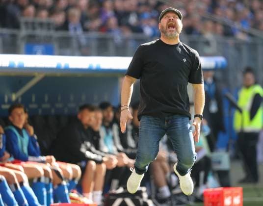 Fussball - 2. BL - Hamburger SV - SV Wehen Wiesbaden - 17.03.24, Trainer Steffen Baumgart (HSV), -