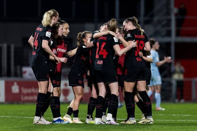 GOOGLE PIXEL Frauen Bundesliga: Bayer 04 Leverkusen - 1. FC Köln; 18.03.2024 Jubel zum 1:0 durch Lilla Turanyi (Bayer 04 Leverkusen, 24) GOOGLE PIXEL Frauen Bundesliga: Bayer 04 Leverkusen - 1. FC Köln, Leverkusen, Ulrich-Haberland-Stadion am 18.03.2024 DFB REGULATIONS PROHIBIT ANY USE OF PHOTOGRAPHS AS IMAGE SEQUENCES AND OR QUASI-VIDEO. Copyright: xBEAUTIFULxSPORTS Wunderlx