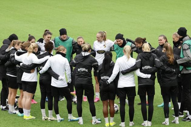GÖTEBORG 20240319 Häckens träning inför kvartsfinalen mot Paris Saint Germain, PSG, i damernas Champions league. SKENE SVERIGE x9200x