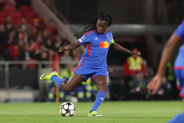 Lisbon, Portugal, Tuesday 19 March 2024 UEFA Women s Champions League 2023 24 1 4 Final SL Benfica - Olympique Lyon, Griedge Mbock Bathy (Olympique Lyon) Copyright: JoaquimxFerreira