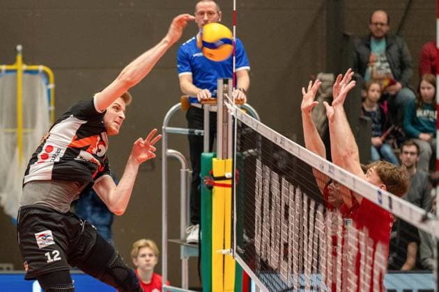 Angriff Saoo Saetalekar (Berlin Recycling Volleys, 12) GER, Baden VOLLEYS SSC Karlsruhe vs. Berlin Recycling Volleys Volleyball, Playoff Viertelfinale, Maenner, 20.03.2024 GER, Baden VOLLEYS SSC Karlsruhe vs. Berlin Recycling Volleys Volleyball, Playoff Viertelfinale, Maenner, 20.03.2024 Karlsruhe Copyright: xEibner-Pressefoto StefanxMayerx EP_SMR