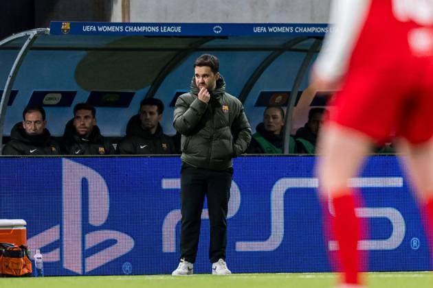 Fußball, Frauen, CL, SK Brann Bergen - FC Barcelona 240320 Jonatan Giraldez, head coach fo Barcelona, during the UEFA Women s Champions League quarterfinal football match between Brann and Barcelona on March 20, 2024 in Bergen. Photo: Marius Simensen BILDBYRAN Cop 238 barcelona bbeng brann champions league dam football fotball fotboll kvartfinale quarter final tfk uefa women s champions league Copyright: MARIUSxSIMENSEN BB240320BB854