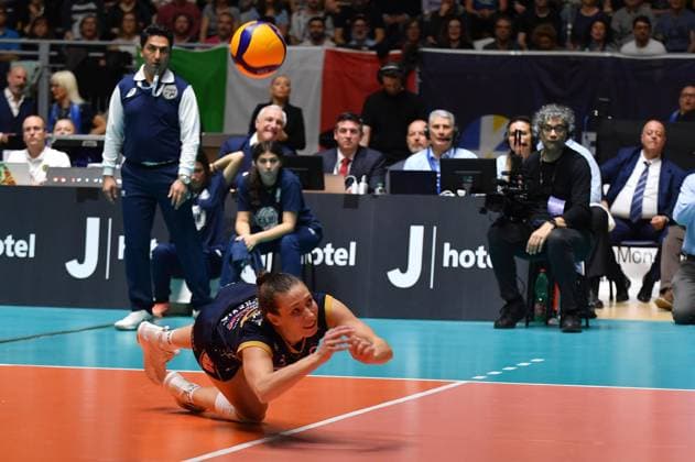 Foto IPP Massimo Rana Torino 20-03-2024 Pallavolo Cev Cup Finale Reale Mutua Fenera Chieri 76 - Viteos Neuchatel Universite Club nella foto ofelia malinov Italy Photo Press - World Copyright italy ITALY  Copyright: xR4924_italyphotopressx