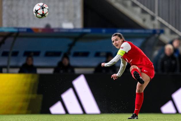 Fußball, Frauen, CL, SK Brann Bergen - FC Barcelona 240320 Cecilie Kvamme of Brann during the UEFA Women s Champions League quarterfinal football match between Brann and Barcelona on March 20, 2024 in Bergen. Photo: Marius Simensen BILDBYRAN Cop 238 barcelona bbeng brann champions league dam football fotball fotboll kvartfinale quarter final tfk uefa women s champions league Copyright: MARIUSxSIMENSEN BB240320BB881