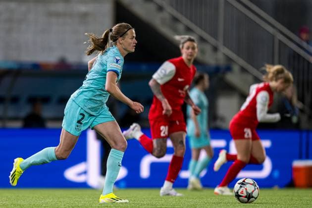 Fußball, Frauen, CL, SK Brann Bergen - FC Barcelona 240320 Irene Paredes of Barcelona during the UEFA Women s Champions League quarterfinal football match between Brann and Barcelona on March 20, 2024 in Bergen. Photo: Marius Simensen BILDBYRAN Cop 238 barcelona bbeng brann champions league dam football fotball fotboll kvartfinale quarter final tfk uefa women s champions league Copyright: MARIUSxSIMENSEN BB240320BB887