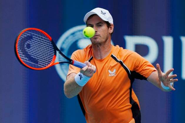 March 20, 2024, Miami, Florida, USA: Andy Murray (Great Britain) hits a forehand against Matteo Berrettini (Italy) during the first round of menÃ¢â‚¬â ¢s singles at the Miami Open tennis tournament. Miami USA - ZUMAd212 20240320_zsp_d212_047 Copyright: xRichardxDolex