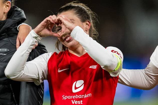 Fußball, Frauen, CL, SK Brann Bergen - FC Barcelona 240320 Cecilie Kvamme of Brann after the UEFA Women s Champions League quarterfinal football match between Brann and Barcelona on March 20, 2024 in Bergen. Photo: Marius Simensen BILDBYRAN Cop 238 barcelona bbeng brann champions league dam football fotball fotboll kvartfinale quarter final tfk uefa women s champions league Copyright: MARIUSxSIMENSEN BB240320BB898
