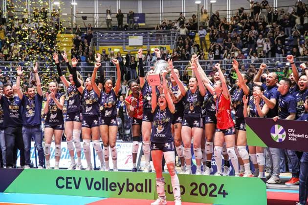 Volleyball CEV Cup Women match - Reale Mutua Fenera Chieri vs Viteos Neuchatel Reale Mutua Fenera Chieri Ã¢& x80;& x99;76 during Reale Mutua Fenera Chieri vs Viteos Neuchatel, Volleyball CEV Cup Women match in Turin, Italy, March 20 2024 Turin Italy  Copyright: xIPAxSport ABACAx