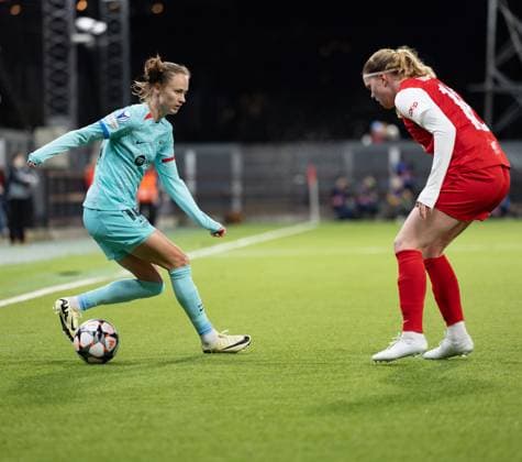 Fußball, Frauen, CL, SK Brann Bergen - FC Barcelona Bergen, Norway, March 20th 2024: Caroline Graham Hansen (10 Barcelona) controls the ball during the UEFA Womens Champions League football match between Brann and Barcelona at Aasane Arena in Bergen, Norway. (Ane Frosaker SPP) Copyright: xAnexFrosakerx xSPPx spp-en-AnFrSp-_F_12769