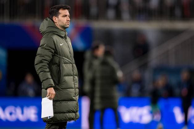 Fußball, Frauen, CL, SK Brann Bergen - FC Barcelona 240320 Jonatan Giraldez, head coach fo Barcelona, ahead of the UEFA Women s Champions League quarterfinal football match between Brann and Barcelona on March 20, 2024 in Bergen. Photo: Marius Simensen BILDBYRAN Cop 238 barcelona bbeng brann champions league dam football fotball fotboll kvartfinale quarter final tfk uefa women s champions league Copyright: MARIUSxSIMENSEN BB240320BB943