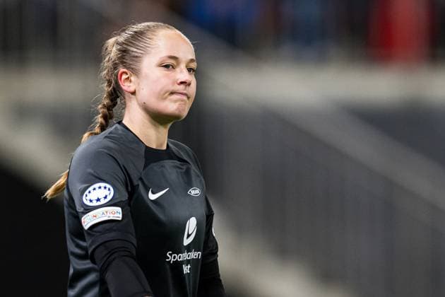 Fußball, Frauen, CL, SK Brann Bergen - FC Barcelona 240320 Aurora Mikalsen of Brann during the UEFA Women s Champions League quarterfinal football match between Brann and Barcelona on March 20, 2024 in Bergen. Photo: Marius Simensen BILDBYRAN Cop 238 barcelona bbeng brann champions league dam football fotball fotboll kvartfinale quarter final tfk uefa women s champions league Copyright: MARIUSxSIMENSEN BB240320BB950