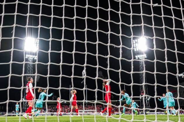 Fußball, Frauen, CL, SK Brann Bergen - FC Barcelona 240320 Salma Paralluelo of Barcelona celebrates after scoring the 1-2 goal during the UEFA Women s Champions League quarterfinal football match between Brann and Barcelona on March 20, 2024 in Bergen. Photo: Marius Simensen BILDBYRAN Cop 238 barcelona bbeng brann champions league dam football fotball fotboll jubel kvartfinale quarter final tfk uefa women s champions league Copyright: MARIUSxSIMENSEN BB240320BB954