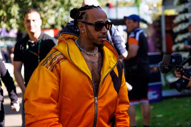 21st March 2024: Melbourne Grand Prix Circuit, Melbourne, Victoria, Australia; Australian Formula 1 Grand Prix: Arrival and Inspection Day: Number 44 Mercedes AMG Petronas driver Lewis Hamilton at the Australian Formula 1  ActionPlus12620195 StephenxBlackberry