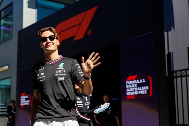 21st March 2024: Melbourne Grand Prix Circuit, Melbourne, Victoria, Australia; Australian Formula 1 Grand Prix: Arrival and Inspection Day: Number 63 Mercedes AMG Petronas driver George Russell at the Australian Formula 1  ActionPlus12620199 StephenxBlackberry