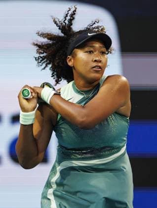 Tennis: Miami Open Naomi Osaka of Japan plays against Elisabetta Cocciaretto of Italy in the first round of the women s singles at the Miami Open tennis tournament in Miami, Florida on March 20, 2024.  A14AA0002619948P