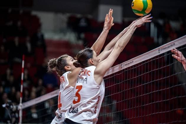 776121898 Tijana Boskovic of Eczacibasi Dynavit in action during the match. Eczacibasi Dynavit and Imoco Volley Conegiano faced each other in the CEV Women™s Champions League Volley Semifinal game 2, the match took place at Istanbul Burhan Felek Vestel Volleyball Hall on March 20, 2024 Istanbul Istanbul Turkey Copyright: xYagizxGurtugx