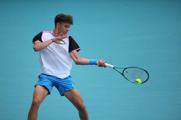 MIAMI GARDENS, FLORIDA - MARCH 20: Tomas Machac of the Czech Republic defeats Darwin Blanch of Deerfield Beach during their match on Day 5 of the Miami Open at Hard Rock Stadium on March 20, 2024 in Miami Gardens, Florida. People: Darwin Blanch Copyright: xHoo-me.com MediaPunchx
