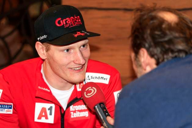 ALPINE SKIING - FIS WC Final Saalbach SAALBACH,AUSTRIA,21.MAR.24 - ALPINE SKIING - FIS World Cup Final, Super G, men, preview, press conference, PK, Pressekonferenz Ski Austria. Image shows Stefan Babinsky (AUT).  GEPAxpictures xMarioxBuehner-Weinrauch
