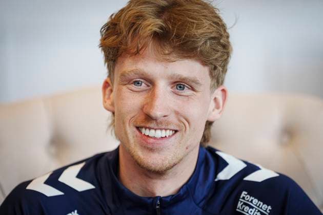 Mads Roerslev during the national football team s mixed zone in Helsingoer on Thursday, March 21, 2024.. (Photo: Liselotte Sabroe Ritzau Scanpix) , Copenhagen Denmark Copyright: Ritzau Scanpix LiselottexSabroex spdk20240321-102005-L