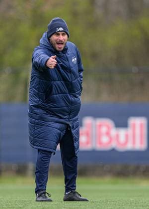 Leipzigs Cheftrainer Trainer Coach Saban Uzun. Training RB Leipzig Frauen am 14. Maerz 2024. Red Bull Akademie, Leipzig. Training RB Leipzig Frauen
