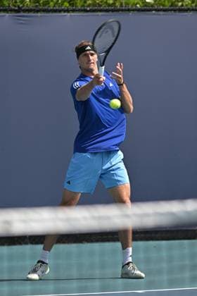 MIAMI GARDENS, FL - MARCH 21: Alexander Zverev (Germany) is seen during practice during the Miami Open on March 21, 2024, at Hard Rock Stadium in Miami Gardens, FL. (Photo by Michele Eve Sandberg Icon Sportswire) TENNIS: MAR 21 Miami Open EDITORIAL USE ONLY Icon240321025