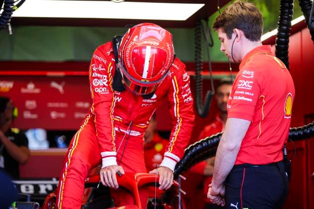 LECLERC Charles (mco), Scuderia Ferrari SF-24, portrait during the Formula 1 Rolex Australian Grand Prix 2024, 3rd round of the 2024 Formula One World Championship, WM, Weltmeisterschaft from March 22 to 24, 2024 on the Albert Park Circuit, in Melbourne, Australia - F1 - AUSTRALIAN GRAND PRIX 2024 DPPI Panoramic  240322_R03_AUSTRALIA_EA028252