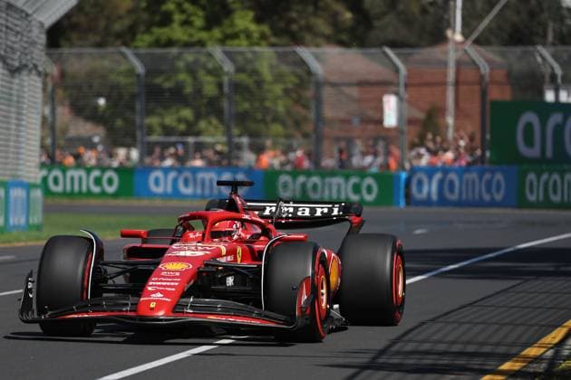 (240322) -- MELBOURNE, March 22, 2024 -- Ferrari s Charles Leclerc of Monaco competes during the practice session of the Formula One Australia Grand Prix at Albert Park in Melbourne, Australia, March 22, 2024. (Photo by Xinhua) (SP) AUSTRALIA-MELBOURNE-F1-GRAND PRIX 2024-PRACTICE QianxJun 