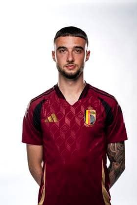 Commercial Shoot - Belgian Red Devils EURO 2024 TUBIZE, BELGIUM - MARCH 19 : Debast Zeno defender of Belgium pictured during a commercial photo shoot in Proximus Basecamp. on March 19, 2024 in Tubize, Belgium, 19 03 2024 Tubize Belgium  Copyright: xGvgx