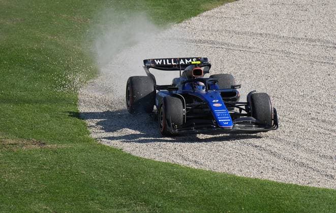 FORMULA 1 ROLEX AUSTRALIAN GRAND PRIX 2024 22.03.2024, Albert Park Circuit, Melbourne, FORMULA 1 ROLEX AUSTRALIAN GRAND PRIX 2024 ,im Bild Ausritt von Logan Sargeant (USA), Williams Racing in das Gras und den Kies.