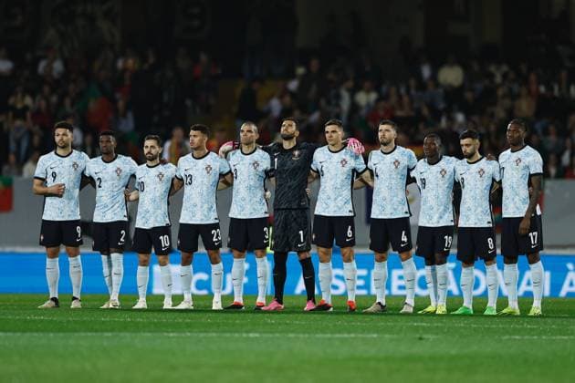 Portugal team group, Mannschaftsbild, Totale line-up (POR), MARCH 21, 2024 - Football Soccer : International Friendly, Länderspiel, Nationalmannschaft match between Portugal 5-2 Sweden at the Estadio Don Afonso Henriquesa in Guimaraes, Portugal. Noxthirdxpartyxsales  (247977151)